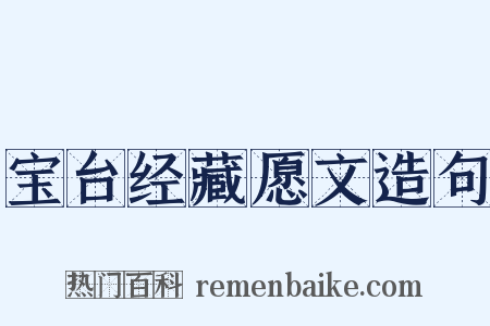 宝台经藏愿文造句是什么意思的图片